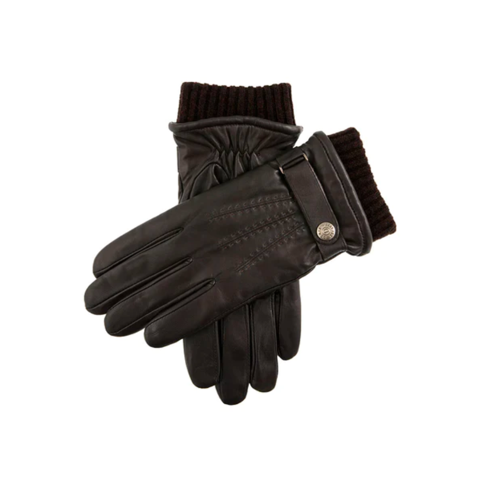 Henley Leather and Wool-Blend Tech Gloves