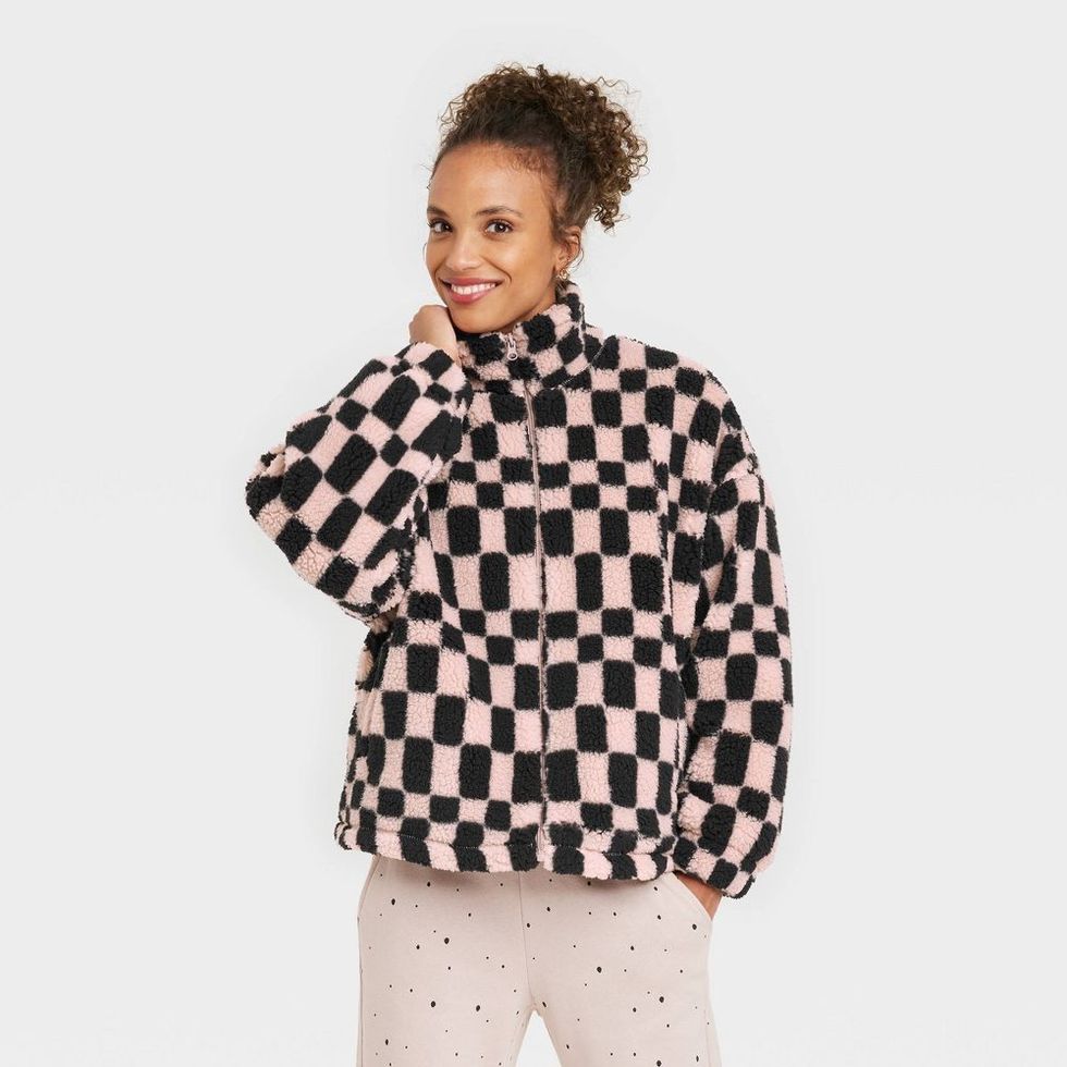 Black Women's Fleece Zip-Up Sweatshirt