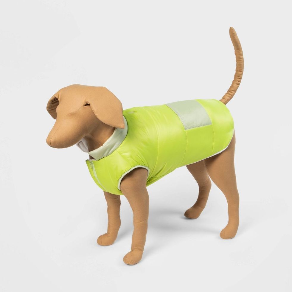 Green Dog and Cat Puffer Vest