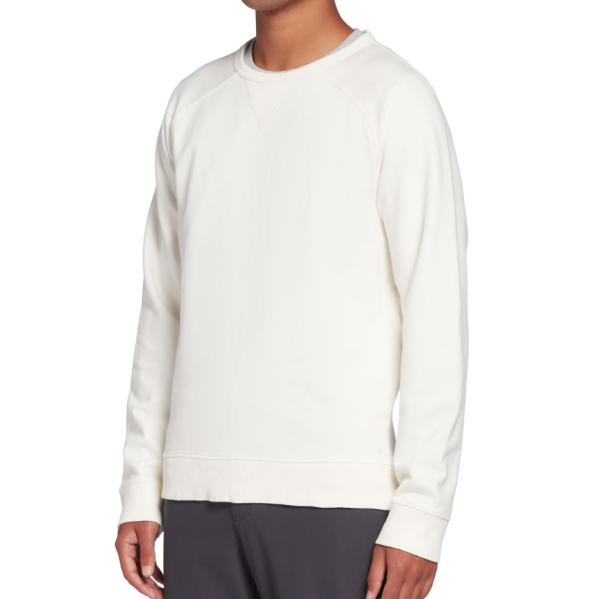 Washed Twill Terry Crewneck Pullover