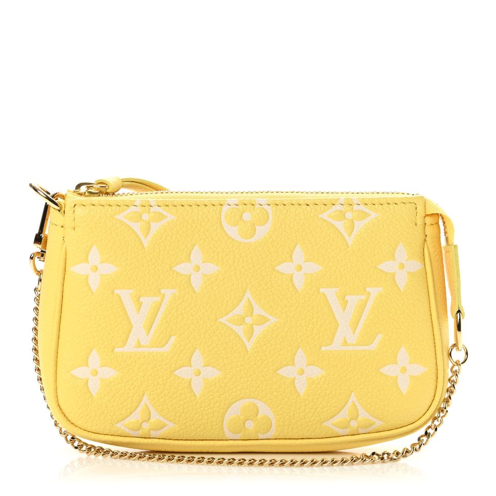 Louis Vuitton Lemon Yellow And White Monogram Empreinte Mini