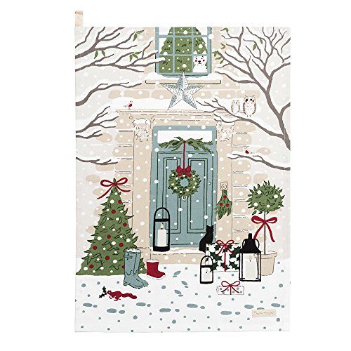 Cotton Tea Towel - Holly & Berry Home for Christmas Design