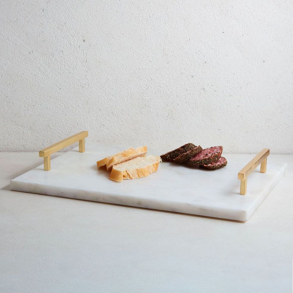 Marble + Brass Cheese Board