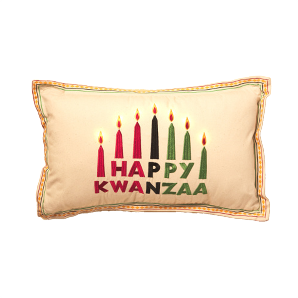 Light Up Kwanzaa Pillow
