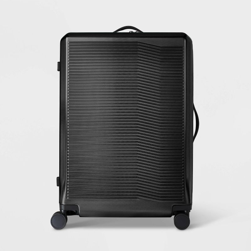 Hardside Luggage Large Checked Spinner Suitcase