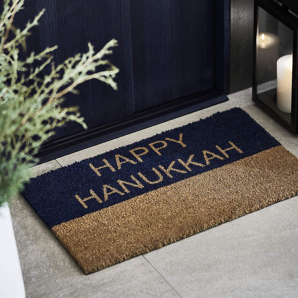 Happy Hanukkah Holiday Doormat