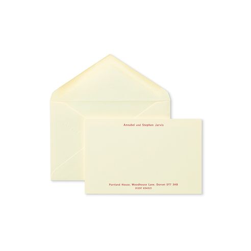 Kings Correspondence Card with Name and Address