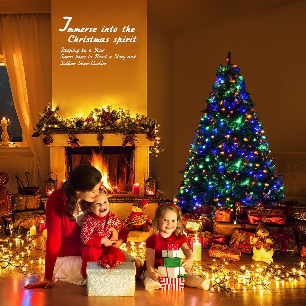 Pre-Lit Color Artificial Christmas