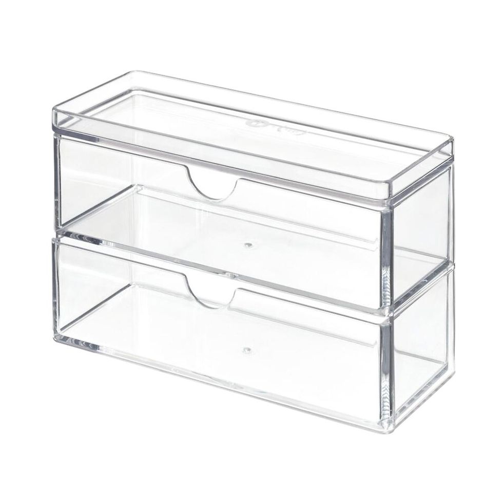 Acrylic drawer dividers maximize the use of this drawer for ties