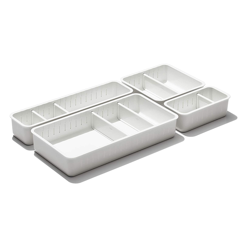 Good Grips Adjustable Drawer Bin Set with Removable Dividers (4-Piece)