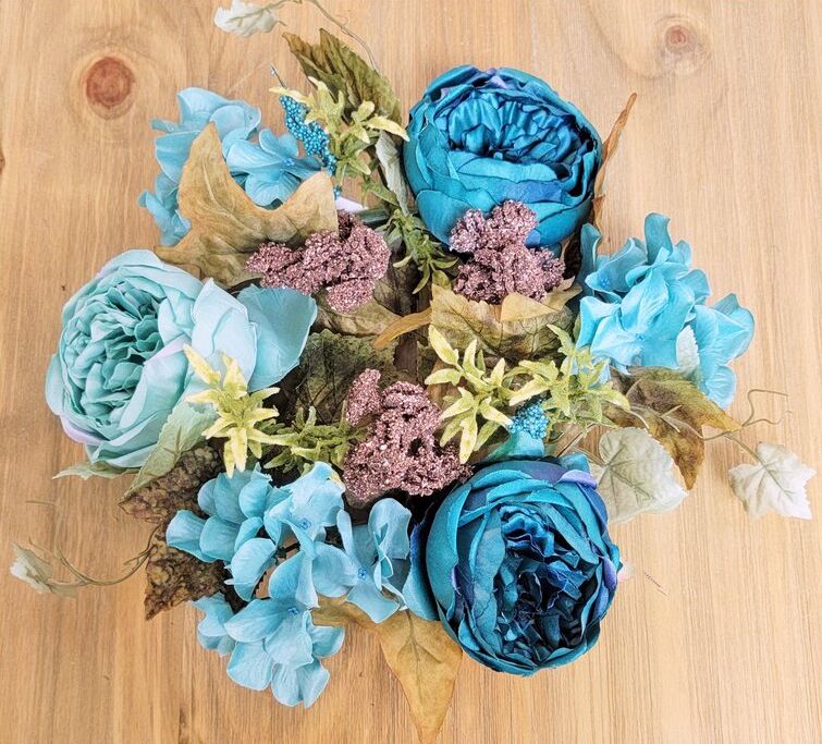 Cabbage Rose and Hydrangea Wreath