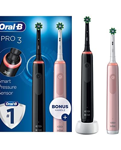 Oral-B Pro 3 - 3900 - Set of 2 Electric Toothbrushes 