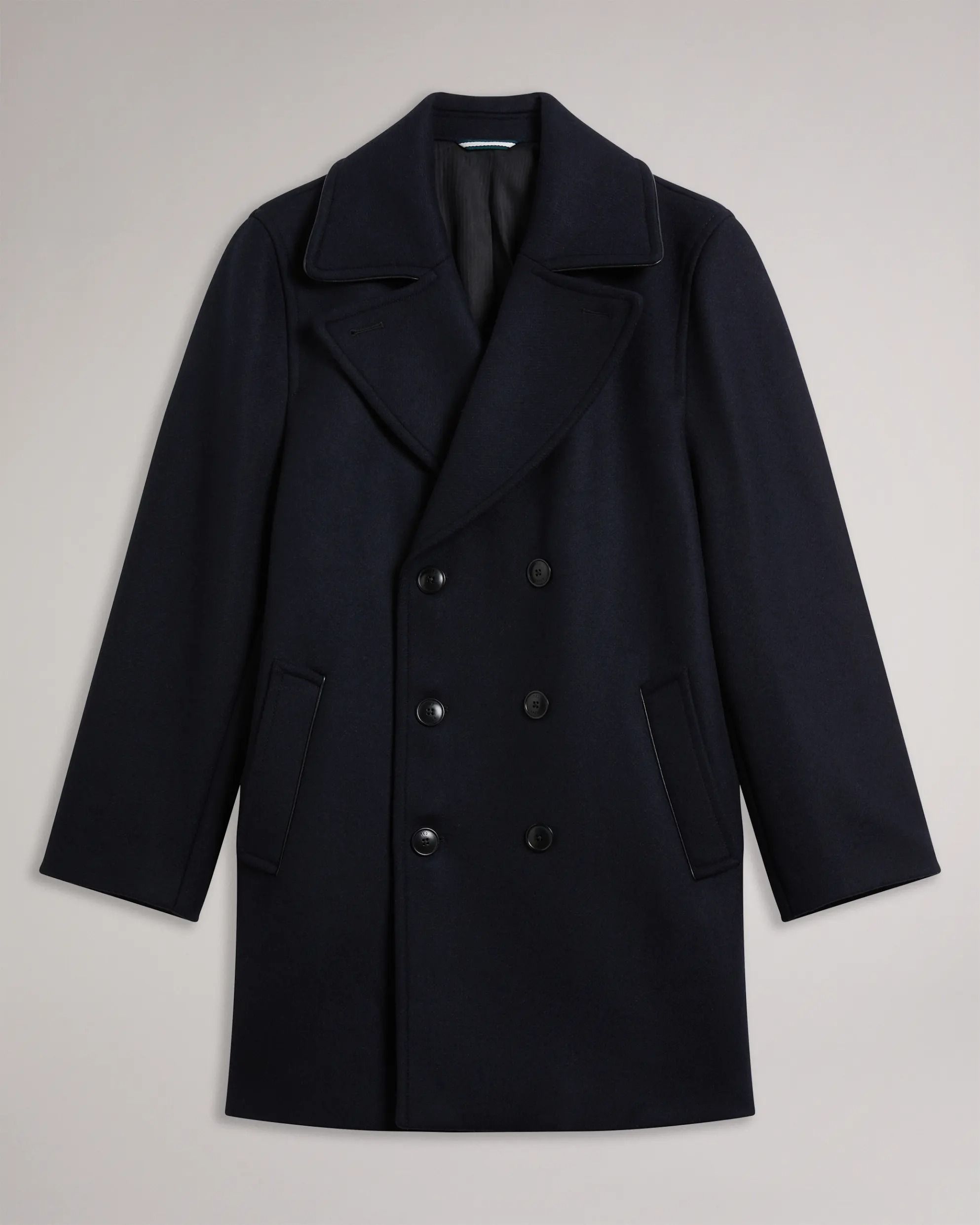 Kilcot Peacoat With Faux Leather Trim