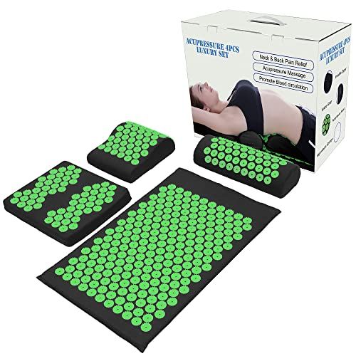 Acupressure Mat and Pillow Set With Carrying Bag