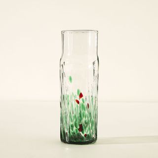 Recycled Glass Birth Month Flower Vase: December - Holly