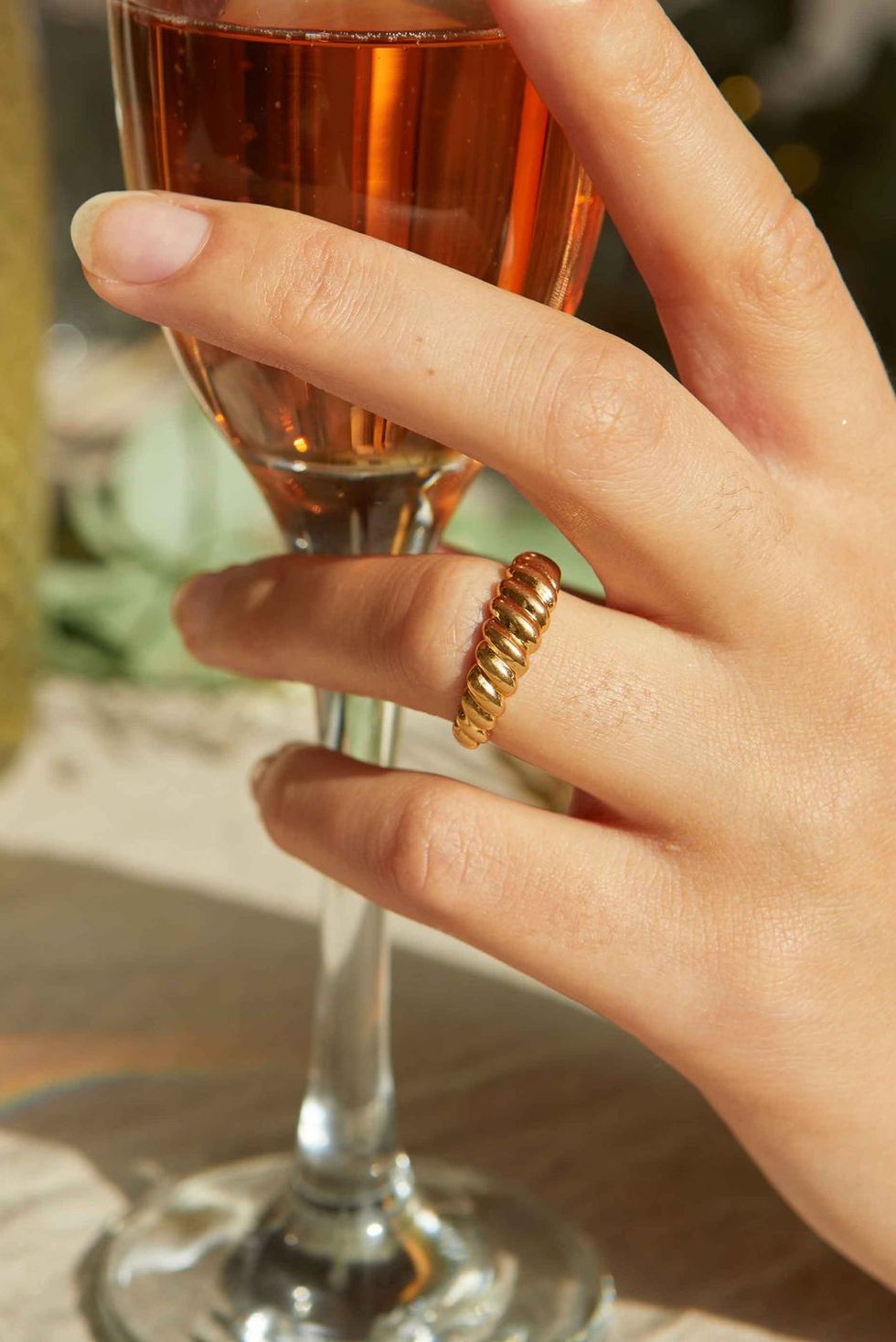 Rope Dome Ring in Gold