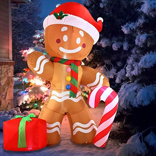 8-Foot Gingerbread Man Christmas Inflatable 