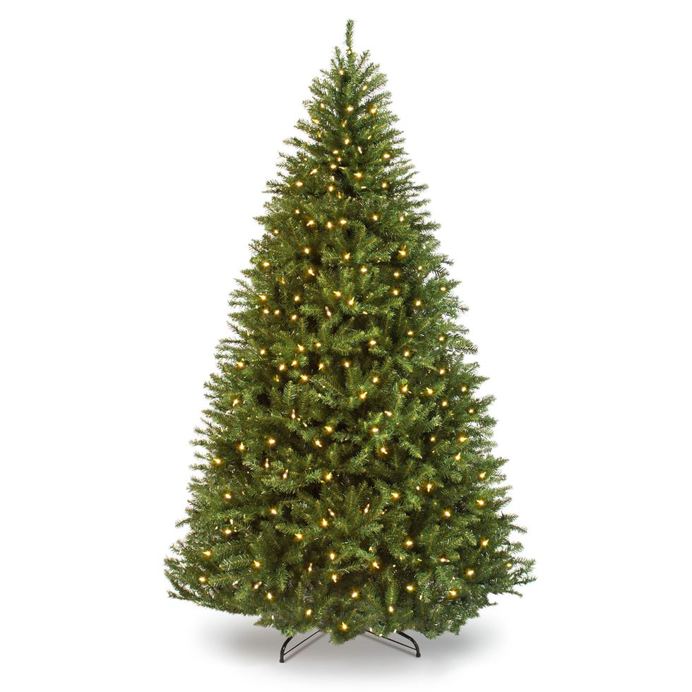 7.5ft Pre-Lit Hinged Douglas Full Fir Artificial Christmas Tree 