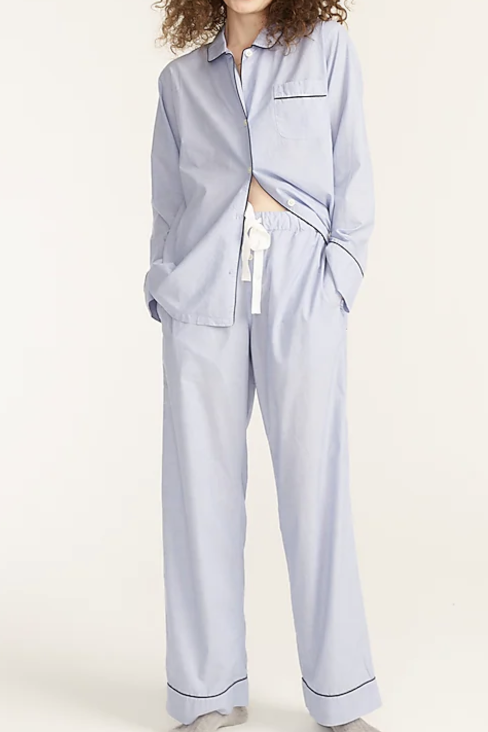 End-on-end Cotton Long-sleeve Pajama Set