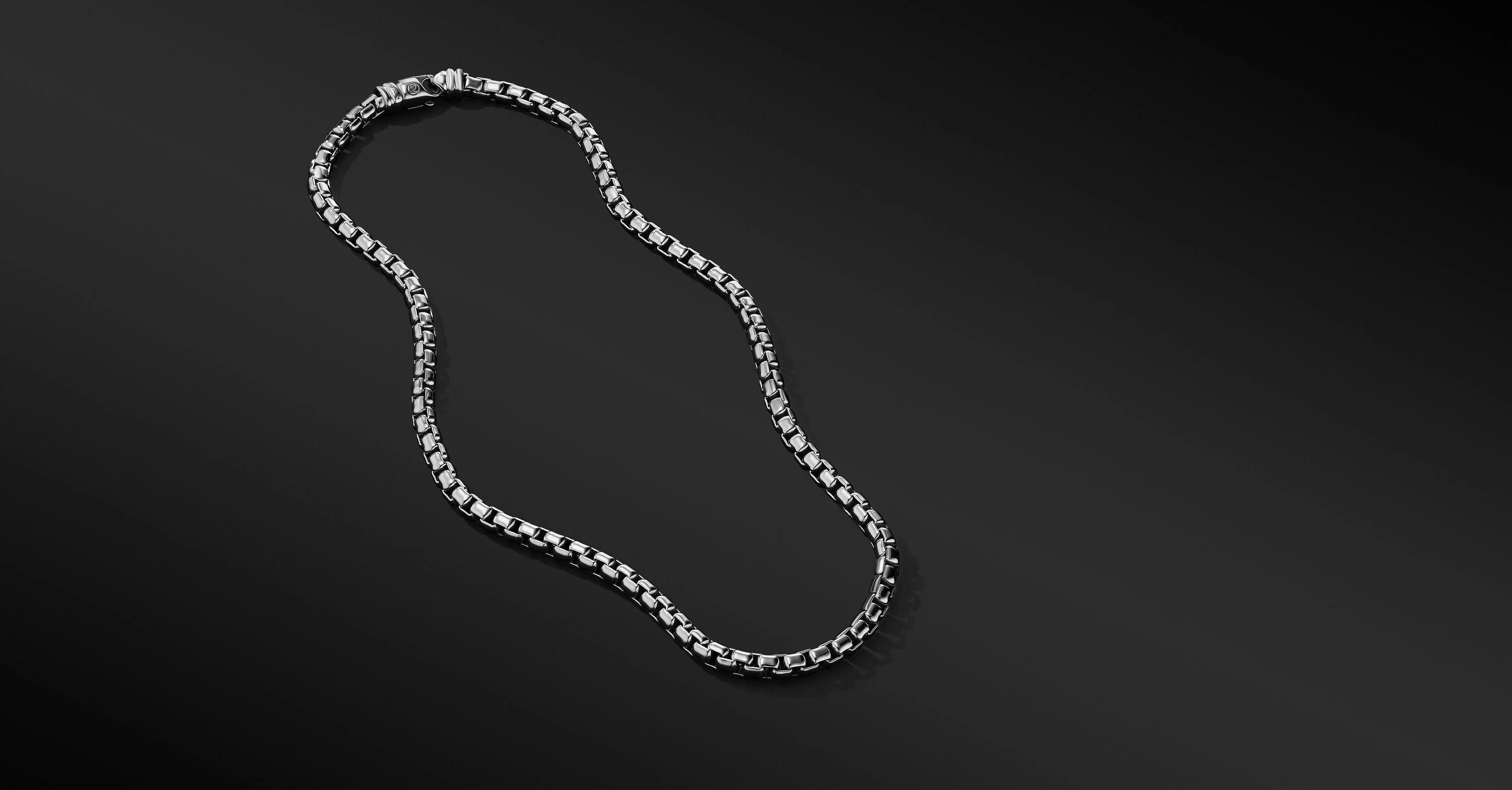 Box Chain Necklace in Sterling Silver, 5.2mm