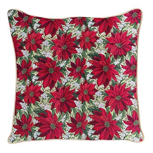 Tapestry Cushion Cover, Poinsettias