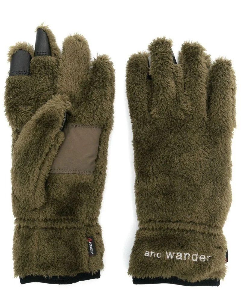 Green High Loft Fleece Gloves
