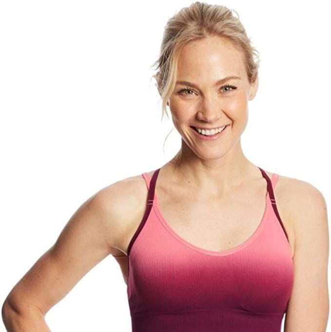 Buy Lavento Women's Longline Sports Bra Yoga Cami Tank Top with