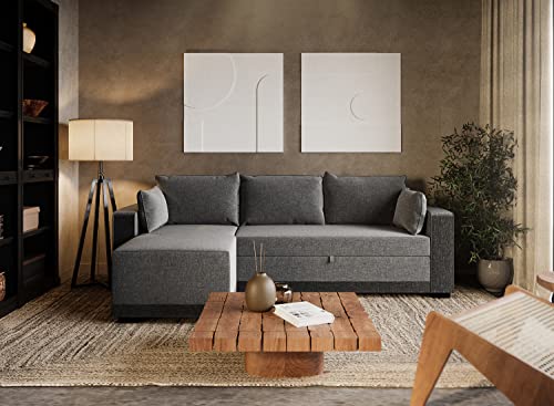 Sofá cama de 3 plazas con chaise longue reversible