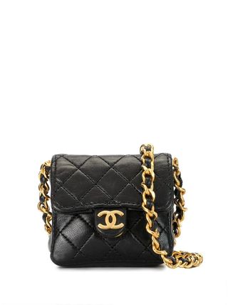 Pre-Owned 1990s Mini Diamond Quilted Crossbody Bag