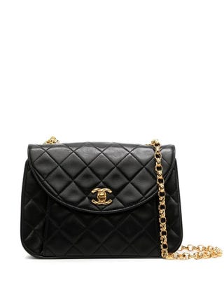 Pre-Owned 1992 CC Diamond-Quilted Shoulder Bag