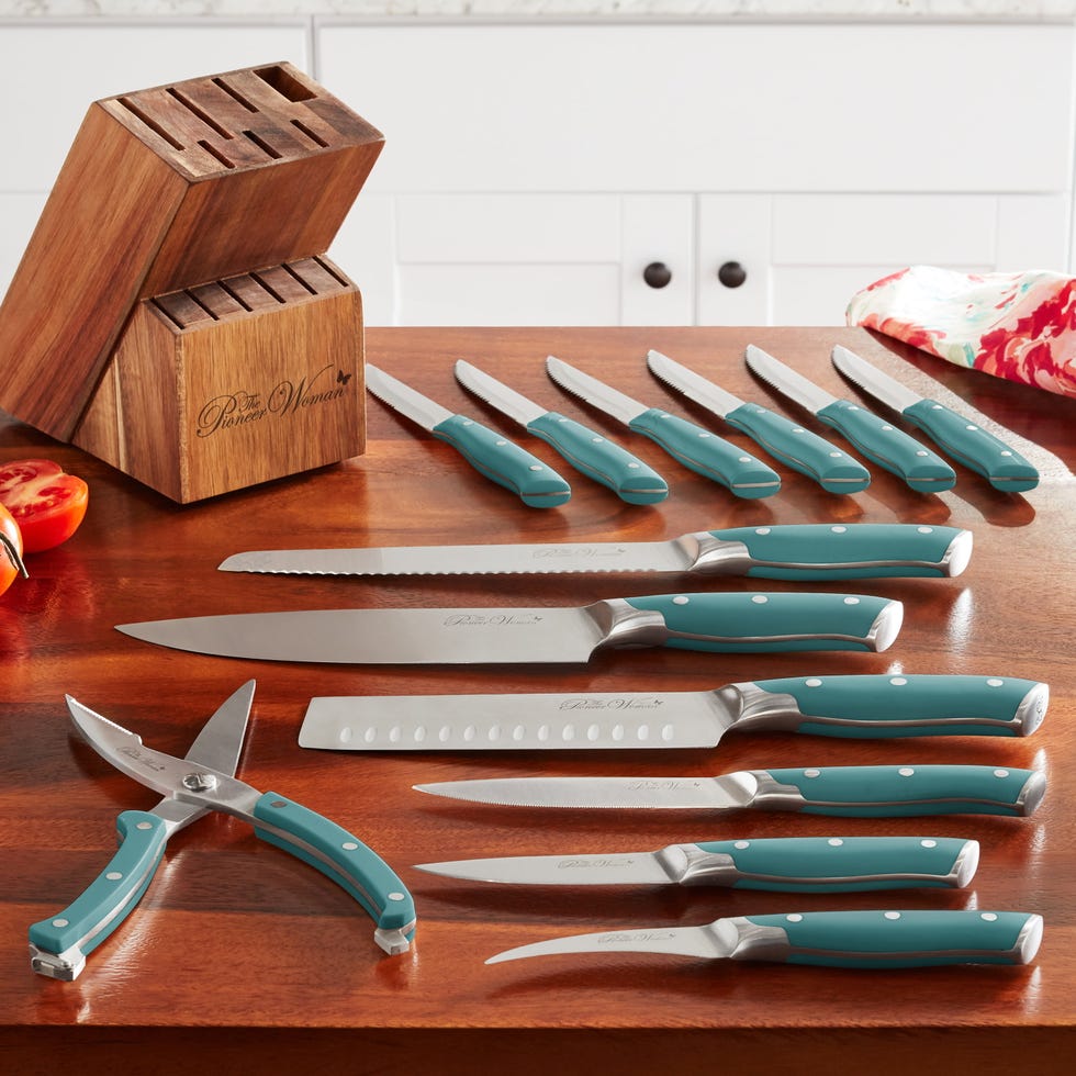 The Pioneer Woman 14-Piece Stainless Steel Knife Block Set