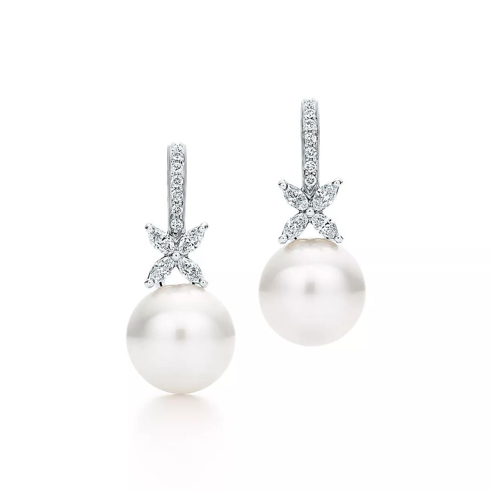 Tiffany Victoria® Pearl and Diamond Earrings
