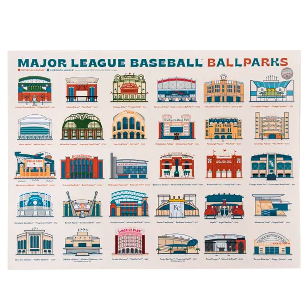 MLB Stadium Illustration Poster MLB Stadium Illustration Poster