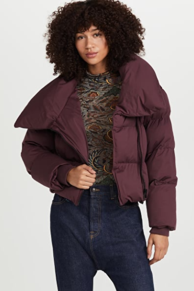 Asymmetrical Zip Puffer Jacket