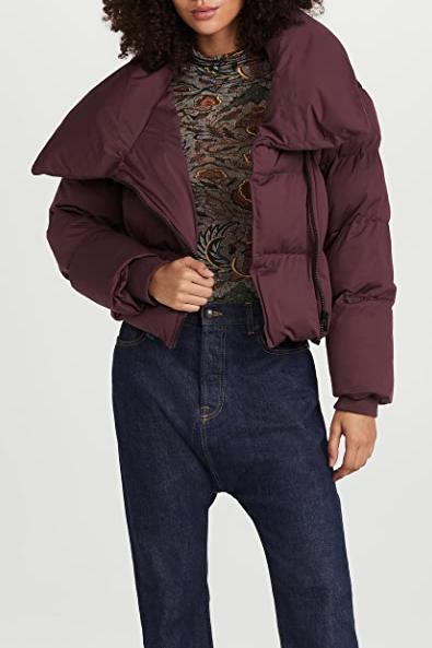 Asymmetrical Zip Puffer Jacket