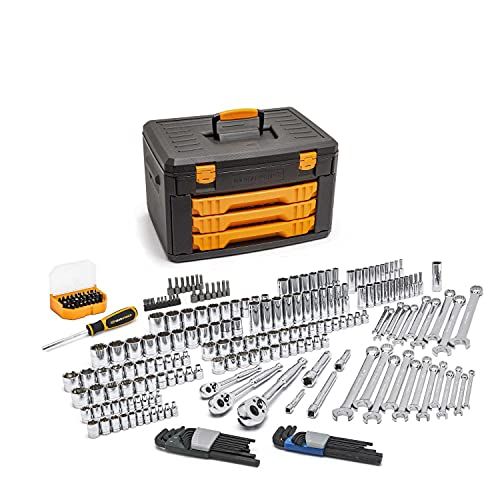 GEARWRENCH 219 Pc. Mechanics Tool Set in 3 Drawer Storage Box - 80940