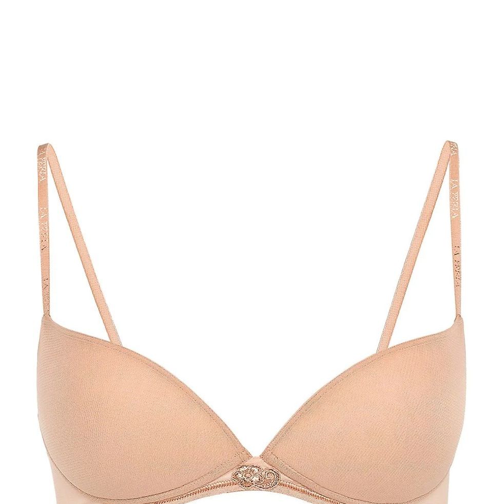  La Perla, Push-up Bra with lace, 34B, Natural : Luxury Stores