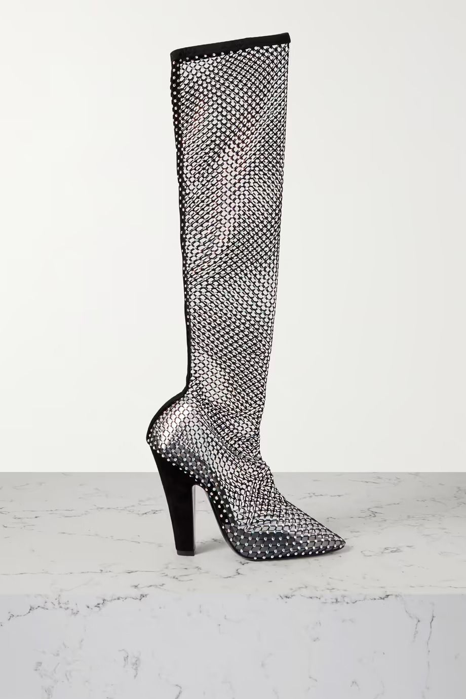 Ysl rhinestone sale boots