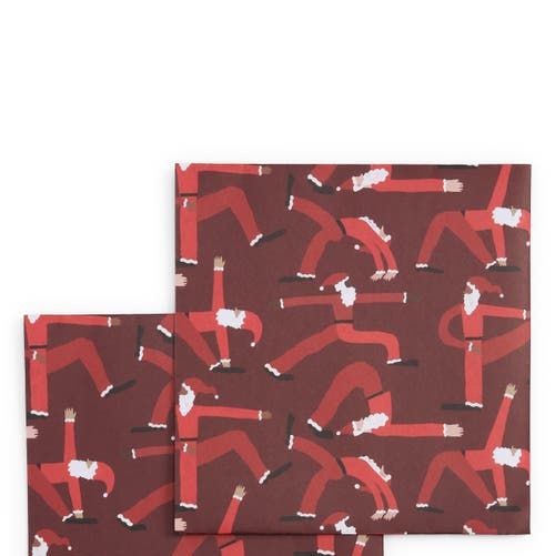 Christmas Wrapping Paper, Jumbo Roll Kraft Paper - Red and Green Santa  Claus