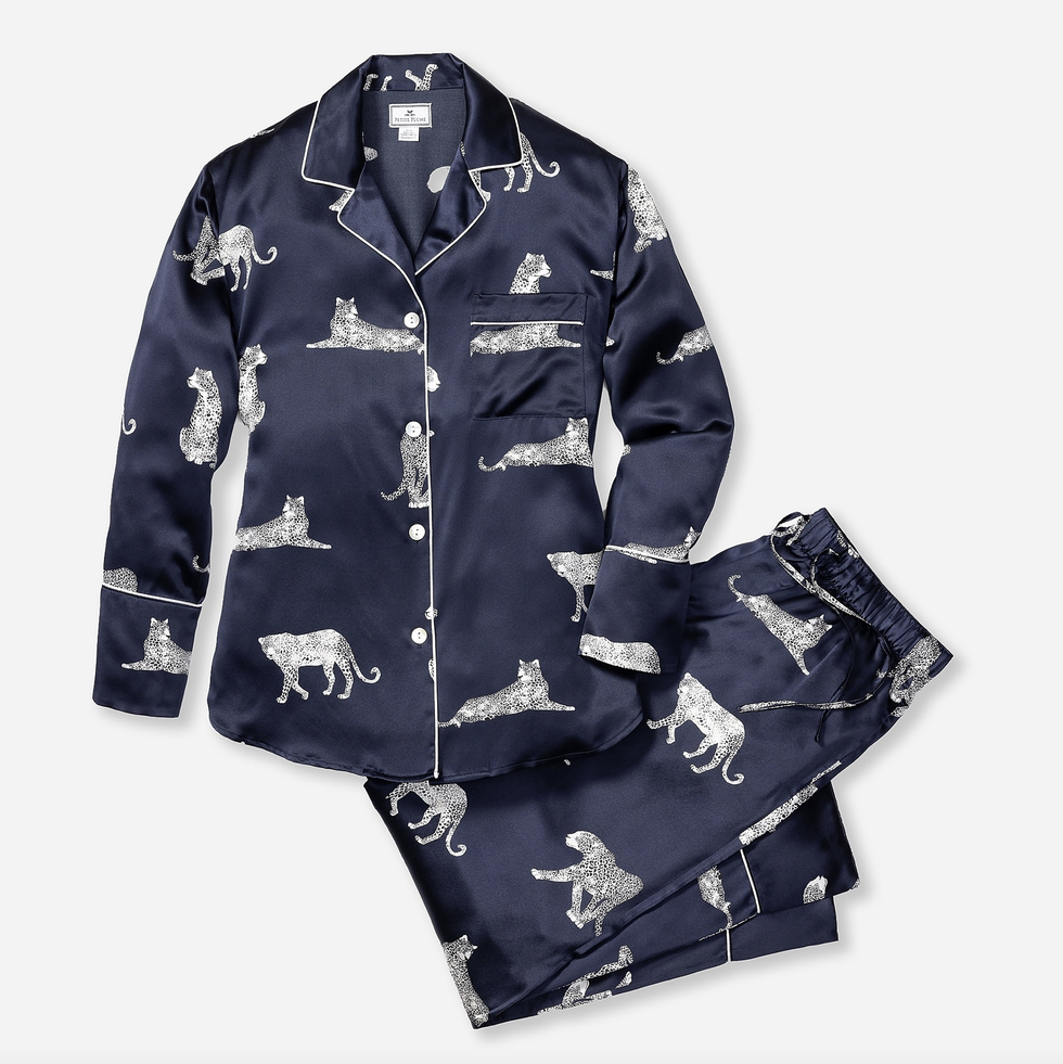 19 Momme Navy Blue Mens Silk Pajama Set [FS075] - $199.00 : FreedomSilk,  Best Silk Pillowcases, Silk Sheets, Silk Pajamas For Women, Silk Nightgowns  Online Store