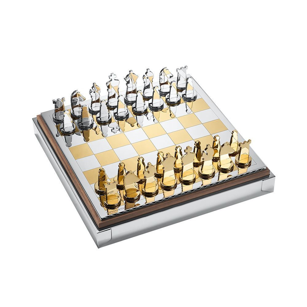 Sterling Silver and 24k Gold Vermeil Chess Set