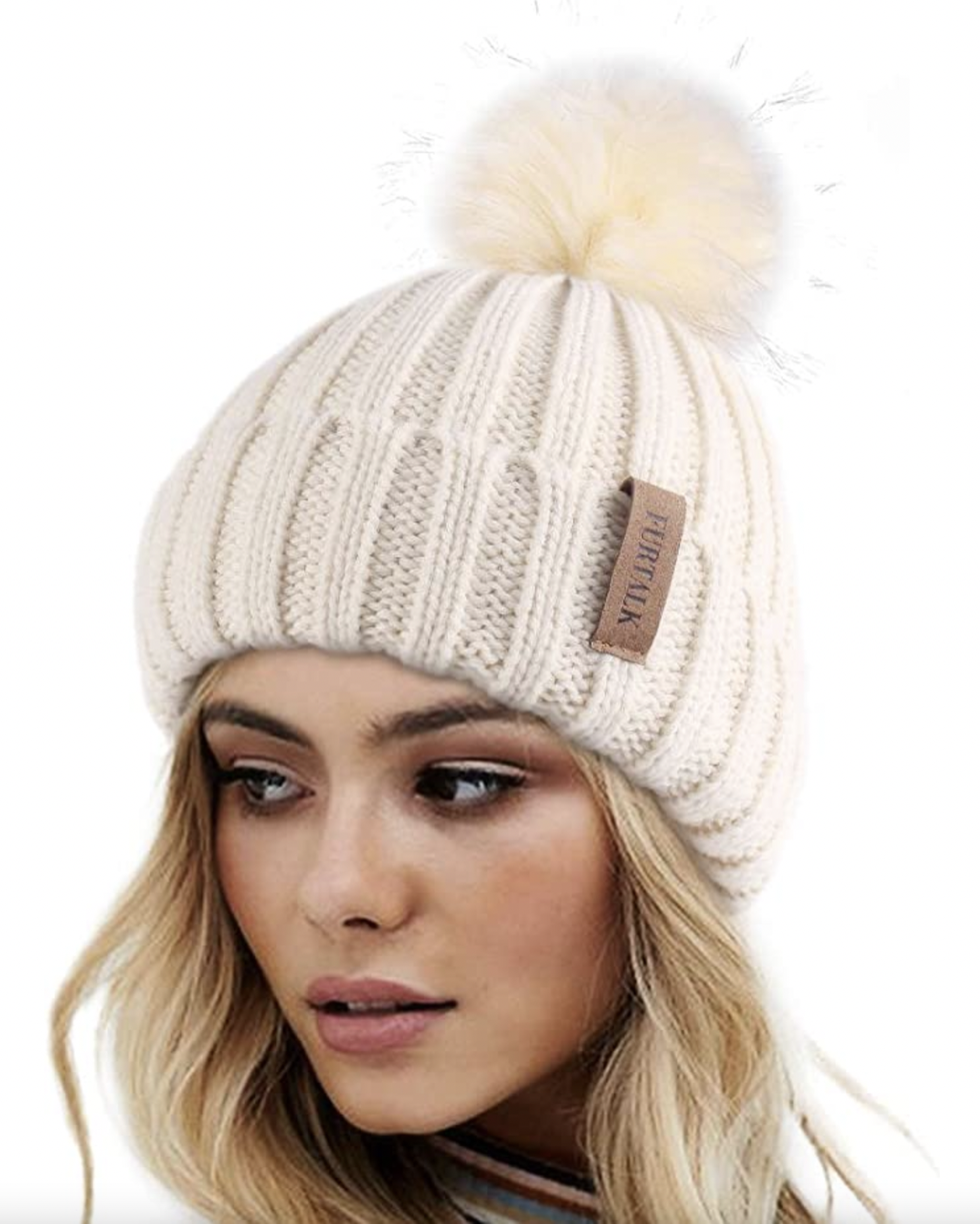 Furtalk Women's Winter Knitted Beanie Hat 