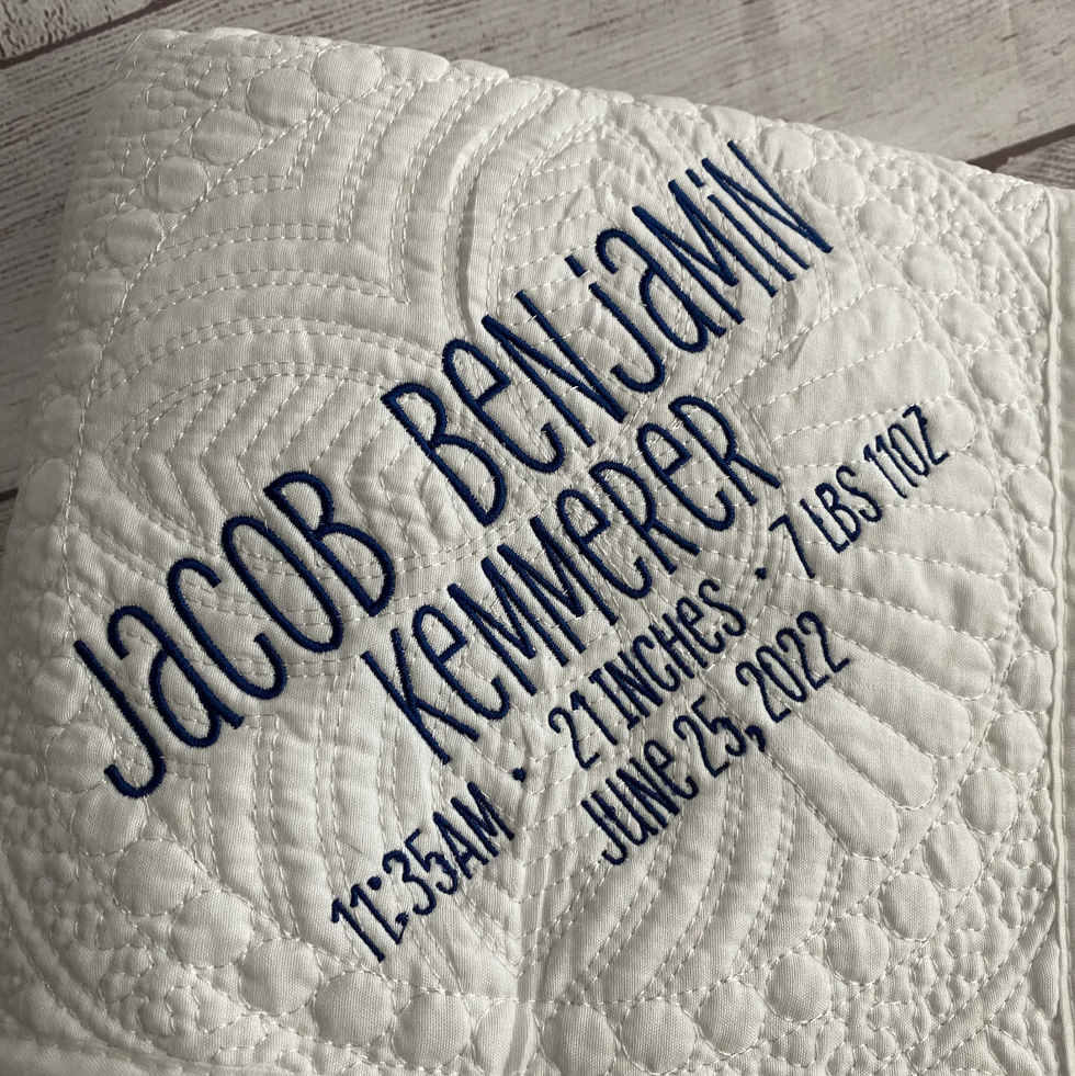 Personalized Heirloom Baby Quilt