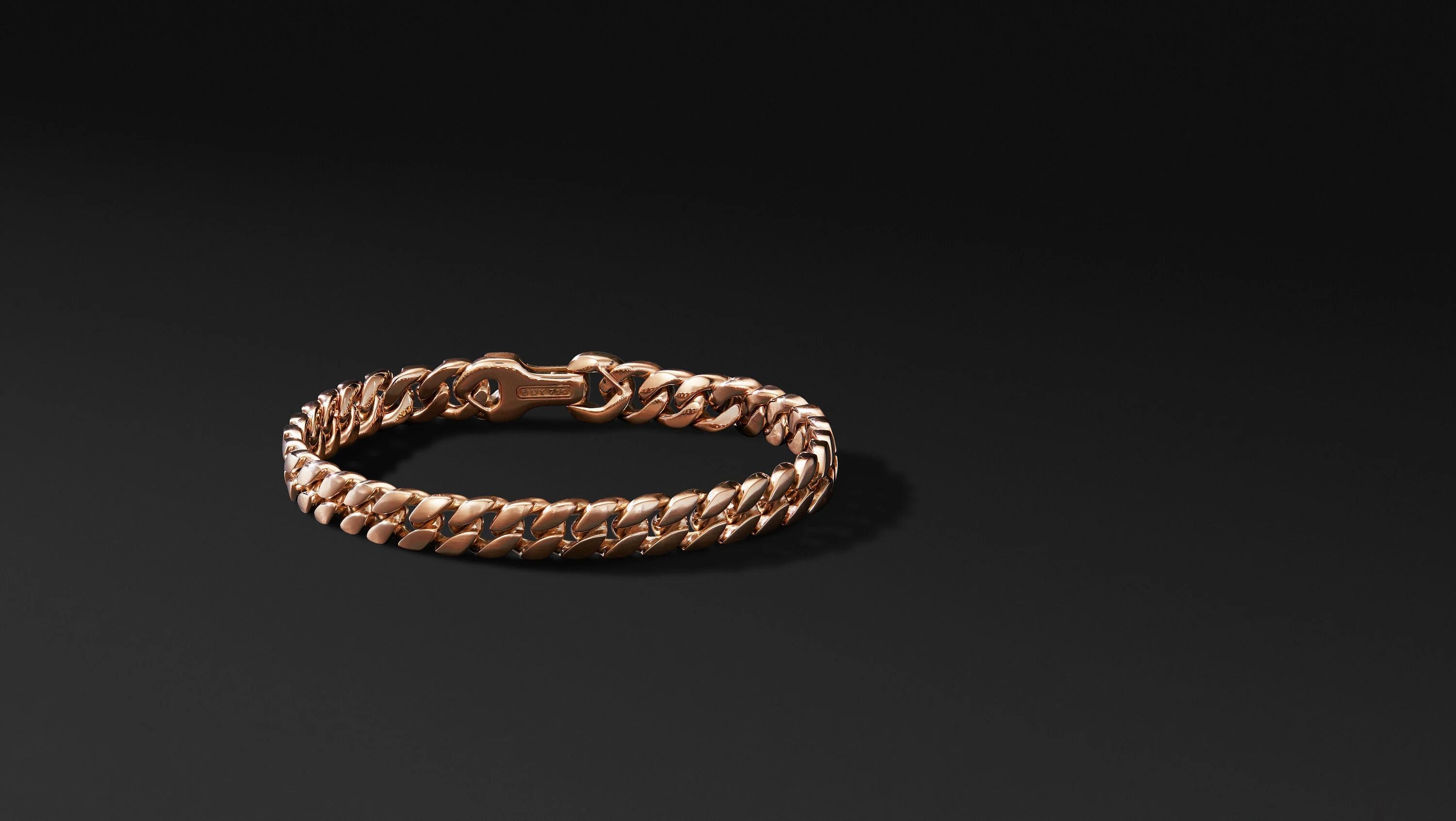 Curb Chain Bracelet in 18K Rose Gold