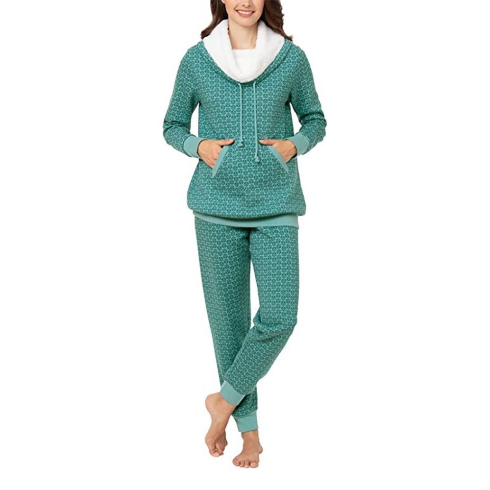 PajamaGram Greenery Fleece Pajamas 