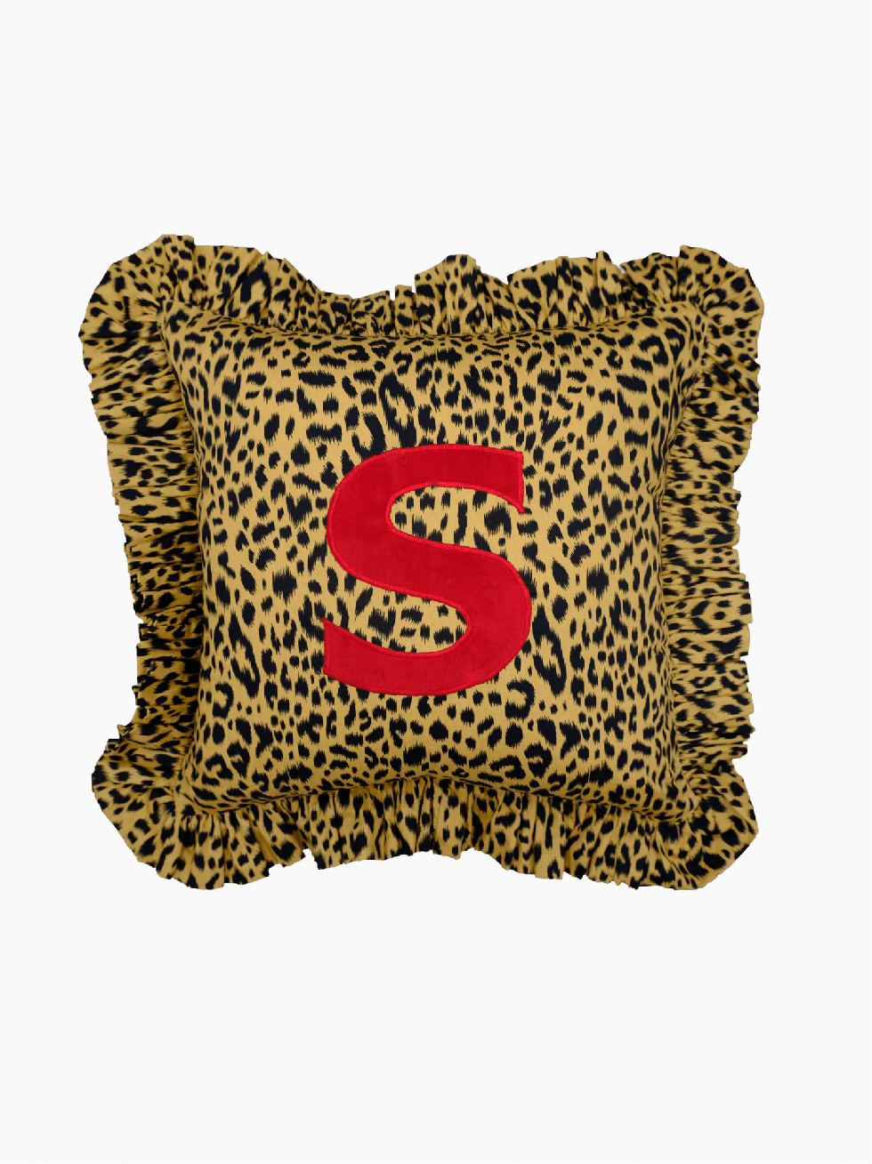 Leopard Square Alphabet Cushion