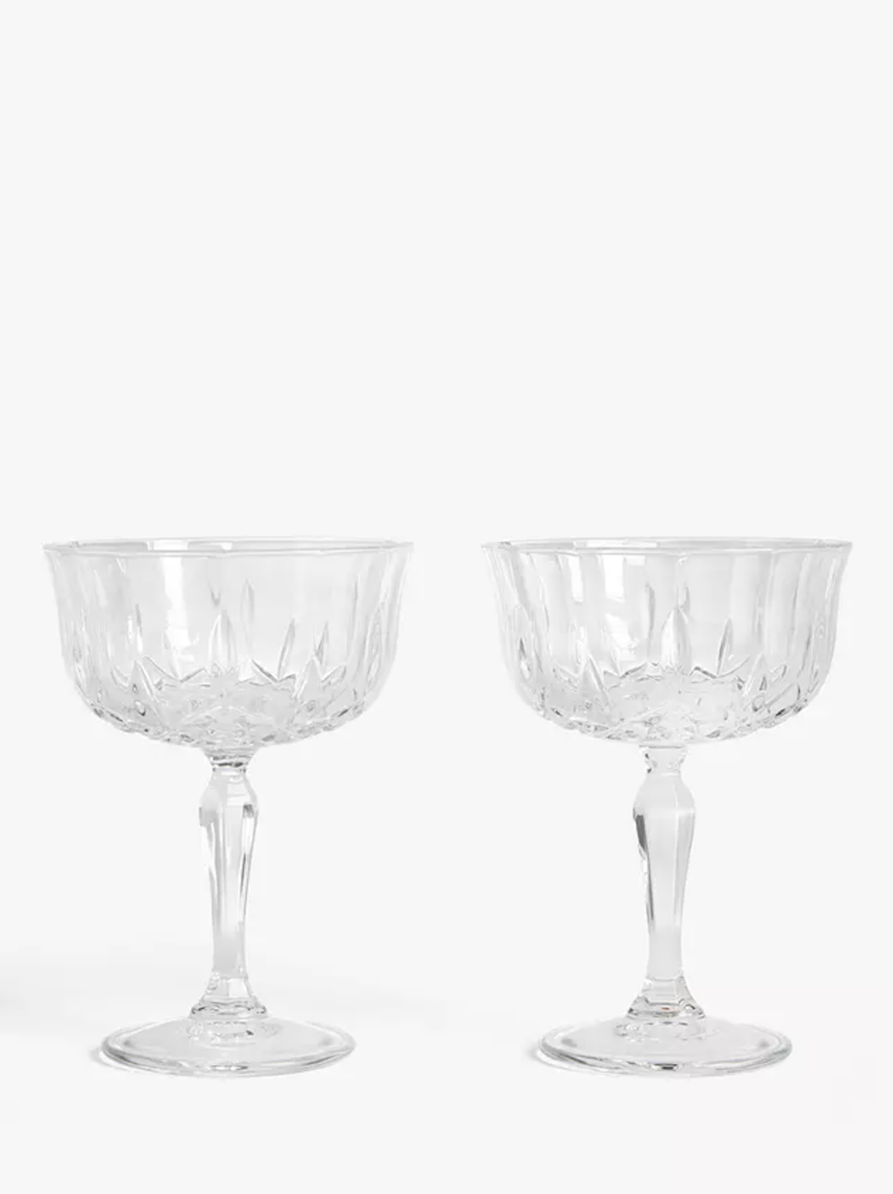 Paloma Opera Crystal Glass Champagne Saucers, Set of 2, 245ml, Clear