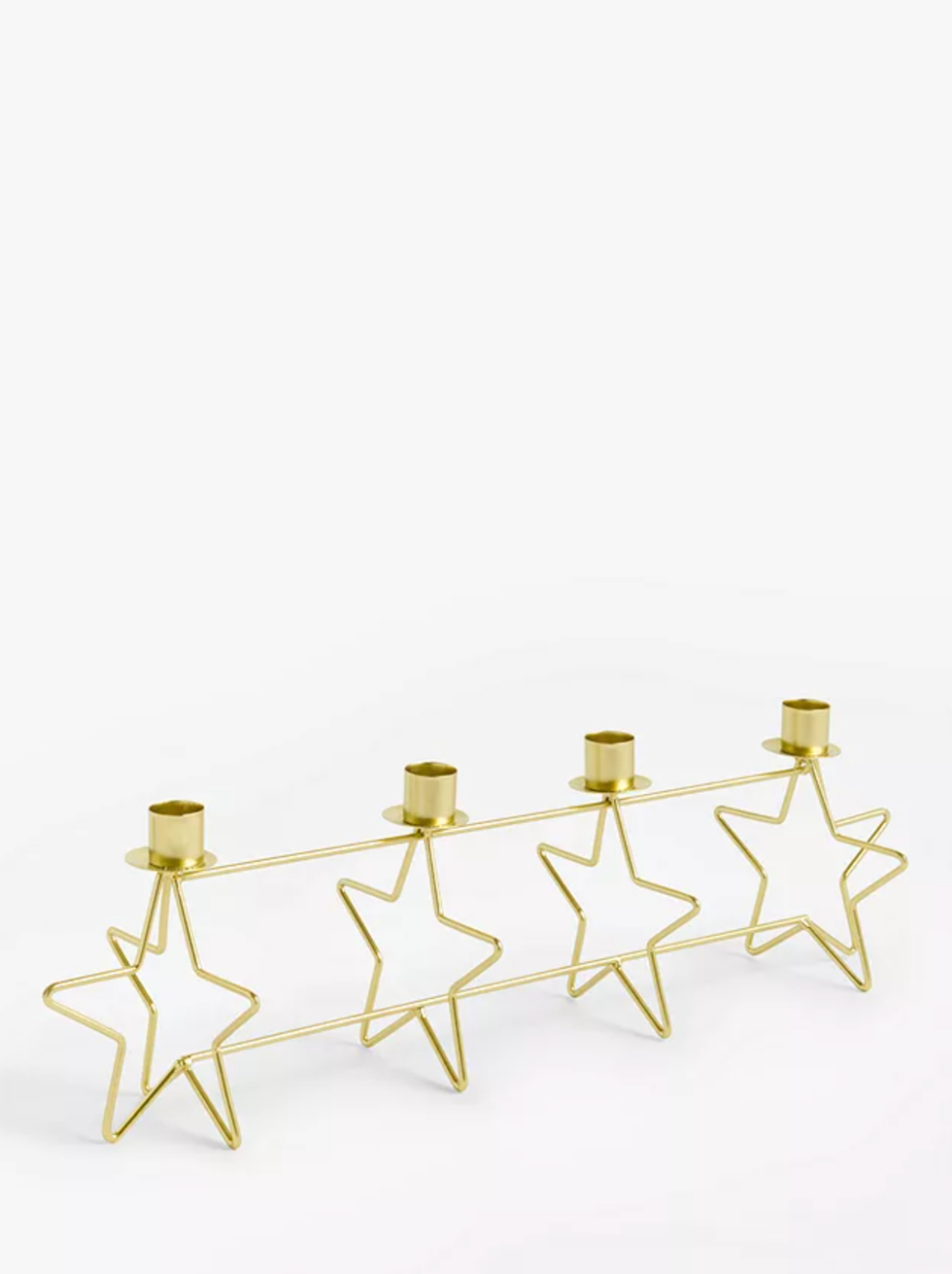 Kaemingk Night Life Metal Star 4 Dinner Candle Holder, Gold
