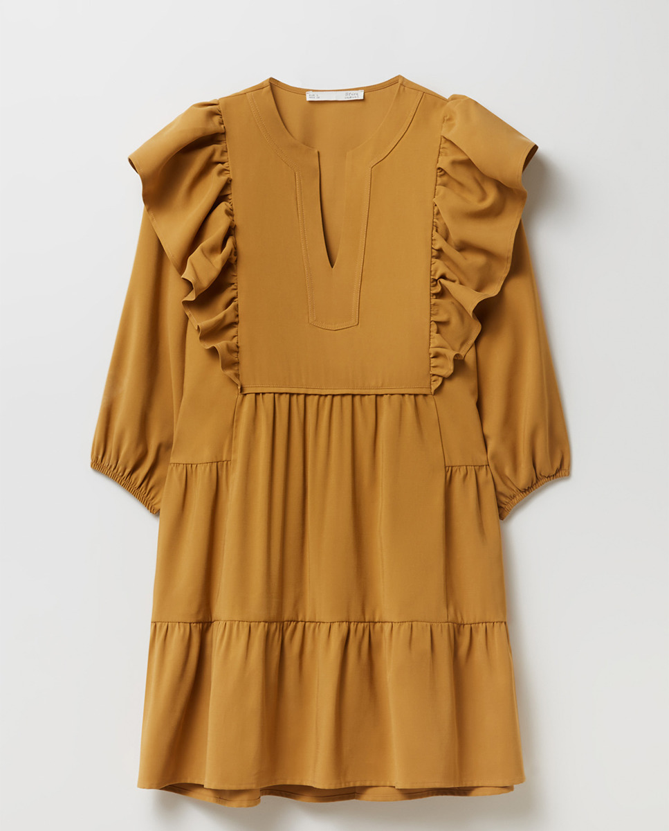 Vestido corto volantes