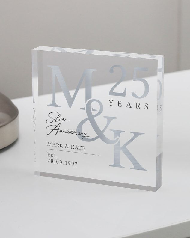 25th Wedding Anniversary Gifts, 25th Anniversary Gifts for couple, Gifts  For Husband, Wife and Happy Couples for Men and Women - 25 Year Parents  Anniversary Gift 